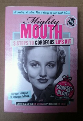 SOAP & GLORY MIGHTY MOUTH Lipstick Gloss Set Kit SCHNELLER VERSAND VOLLE LIPPEN