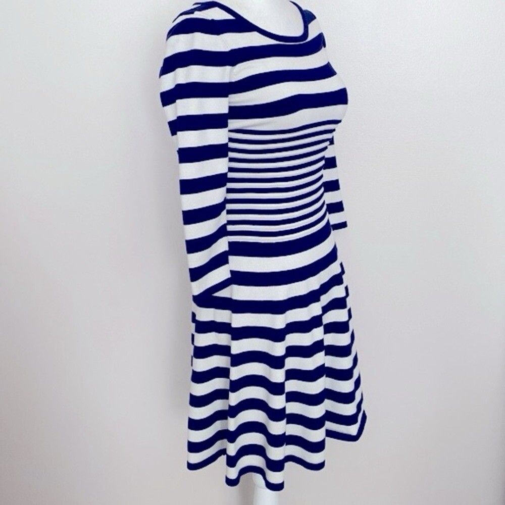 Milly navy and white striped knit dress | eBay