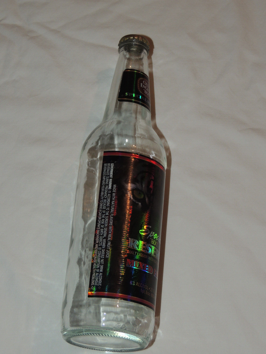 1- 22 OZ OUNCE GLASS BOTTLE OLDE ENGLISH SPECIAL 800 RESERVE MIXED
