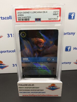 PSA10Disney Loracana アナ #217エンチャンテッド3211 2024 DISNEY LORCANA EN 4 ANNA ENCHANTED HOLO #217 PSA 9 | eBay