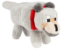Jinx Minecraft 5955 Licensed 15" Grey Multi Wolf Plush