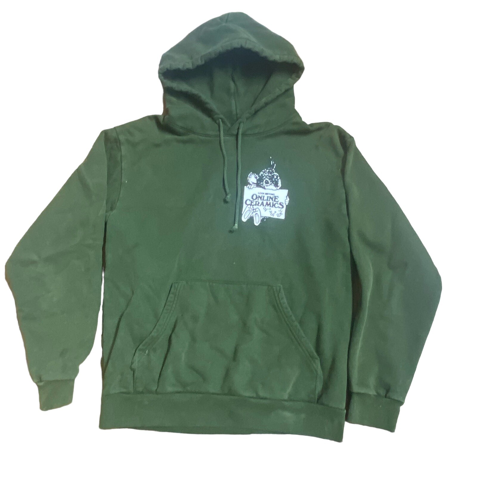 Green XL Ceramics Hoodie with Mouse Design Online-image