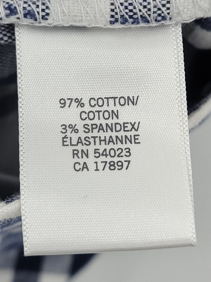 Banana Republic Shorts Womens 4 Blue White Gingham Check Flat Front Boho Beachy - Image 4 of 4