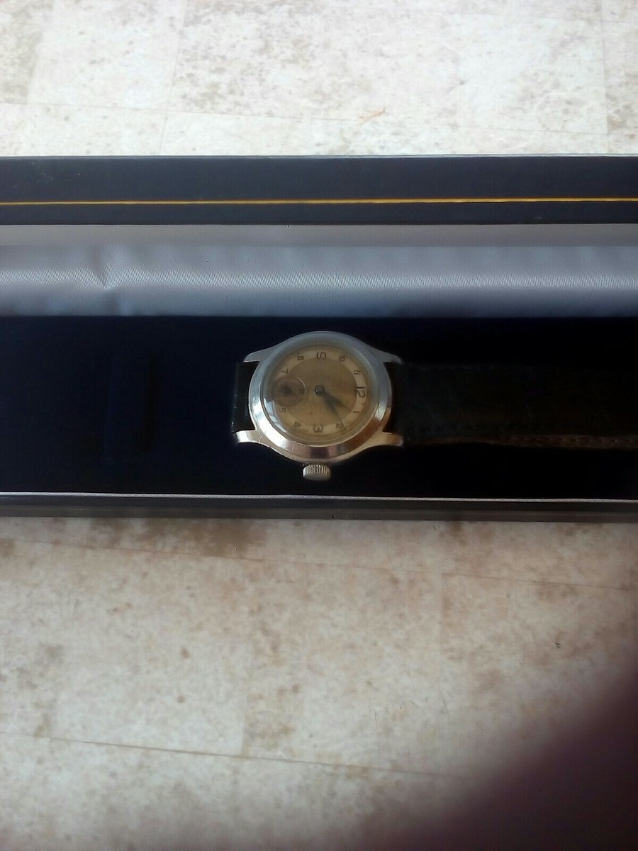 Vintage Mens Rotary WW2 SWISS Military Hand Wind watch Cal 7/440