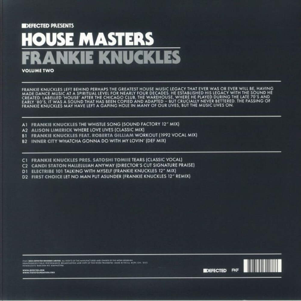 Frankie Knuckles - House Masters (Volume Two) (2x12