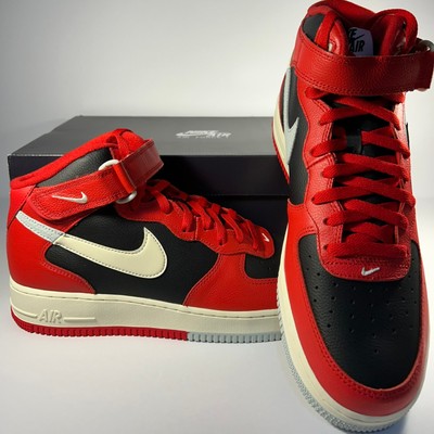 Nike Air Force 1 Mid '07 LV8 University Red/Black/Coconut Milk Size 13