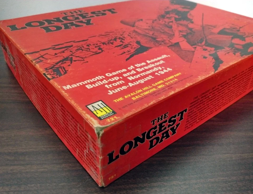 The Longest Day wargame 1979 Avalon Hill EMPTY BOX ONLY - Image 4 of 4