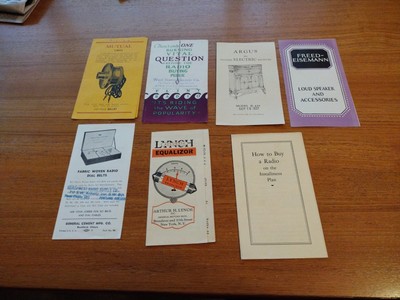 Freed Eisemann Flint Lynch Equalizer Argus Radio Brochures