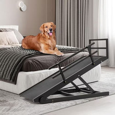 5-Adjustable Height Dog Ramp Folding Pet Ramp Dog Ramp for Small, Large Dogs and