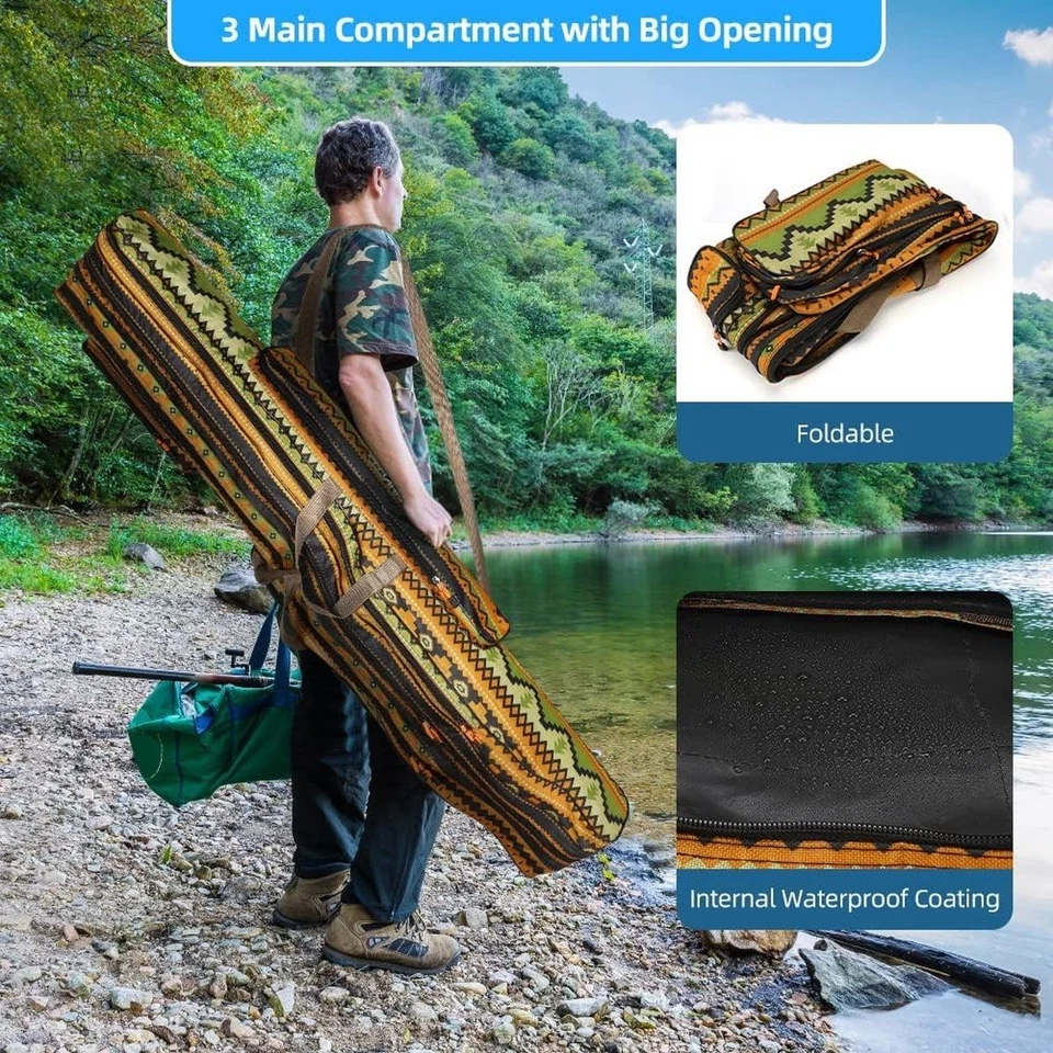 Borsa da Pesca Oxford 600D – Porta Attrezzi Pieghevole con Tasche Esterne - Immagine 4 di 4