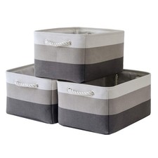 Large Storage Baskets for Shelves, Fabric Baskets for Organizing, Collapsible...