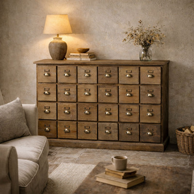 Heritage Natural Dutch Sideboard mit mehreren Schubladen Aufbewahrung rustikal Gießerei