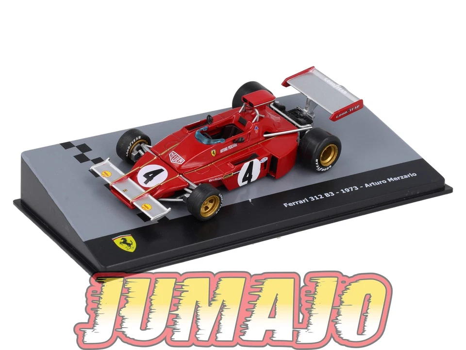 F1F41 Voiture 1/43 CENTAURIA Formule 1 Ferrari : FERRARI 312 B3 1973 #4 A.Merzar