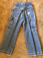 Vintage 90s Boys size 8 Regular Faded Glory Carpenter Jeans Inseam 21" waist 24"