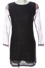DESIGUAL Langarmkleid Damen Kleid Gr. DE 36 schwarz Elegant