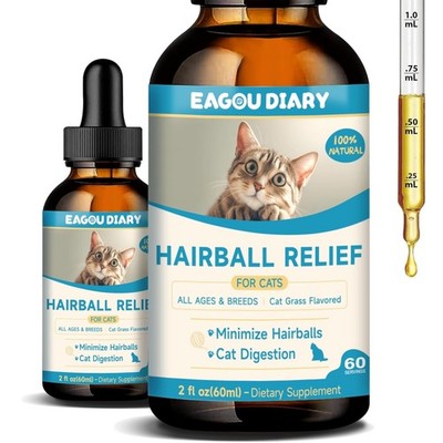 Anti-Haarball Katzen Tropfen - Katzen Haarballen AuflöSen, Darmflora Aufbauen...