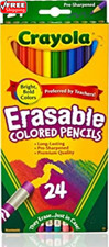 Erasable Colored Pencils for Kids, 24Ct Drawing Coloring Pencils