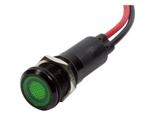 Alpinetech 12mm 12V DC LED Metal Indicator Pilot Light Lamp Black Bezel