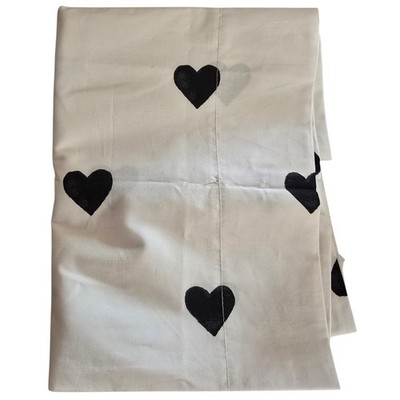 Pottery Barn Emily Meritt Black Hearts Set Of 2 Standard Pillowcases NEW