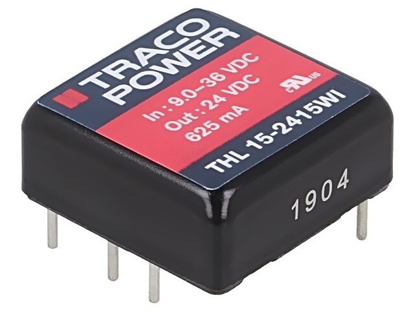 Thl 15-2415WI Wandler: Dc/Dc 15W Ueing: 9-36VDC Uausg: 24VDC Iausg: 625Ma Traco-image
