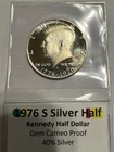 1976-S Silver Kennedy Half Dollar 40% Silver Cameo Proof Bicentennial