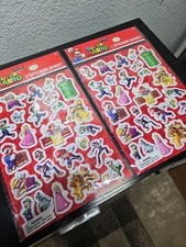 Lot of 2 Sheets Super Mario Stickers Nintendo Bubble Stickers