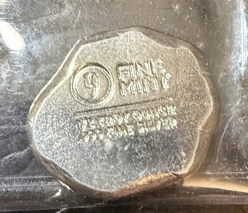 9Fine Mint Hand Poured 1/2 Oz .999 Fine Silver Pour. Rare Example