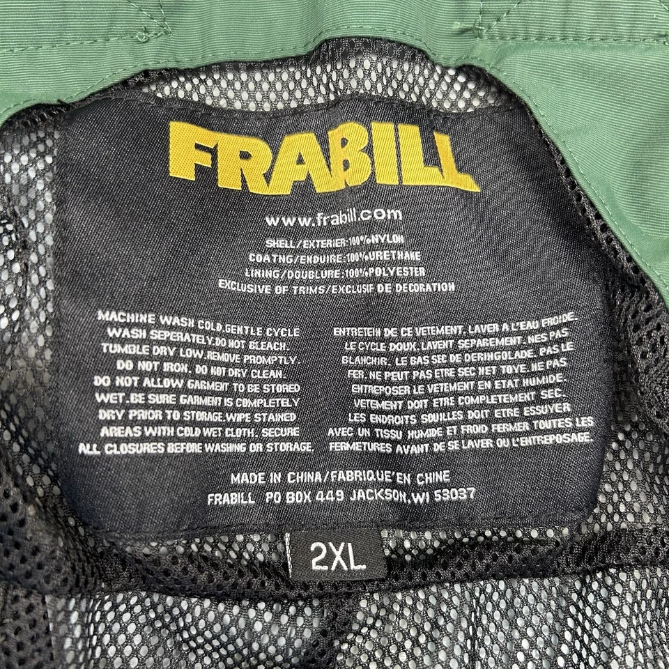 Baberos de lluvia Frabill FXE 2XL para pesca rescate en el agua al aire libre Foto 2 de 4