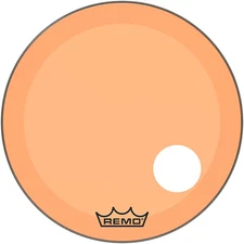 Remo Powerstroke P3 Colortone Orange Resonant Bass Drum Head 5" Offset Hole 26"