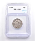1930-S Standing Liberty Quarter VF25 ICG *6866