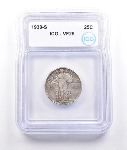 1930-S Standing Liberty Quarter VF25 ICG *6866