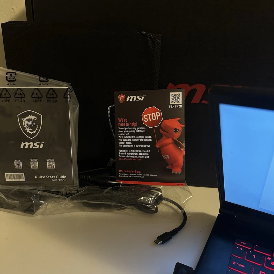 Portátil para juegos MSI GF65 delgado 9SD-837 ACTUALIZADO i7-9750H 32 GB 512 GB SSD GTX 1660Ti Foto 3 de 4