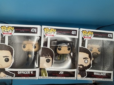 Funko Pop! LOT Bladrunner: Officer K #476, Joi #481, Wallace #478