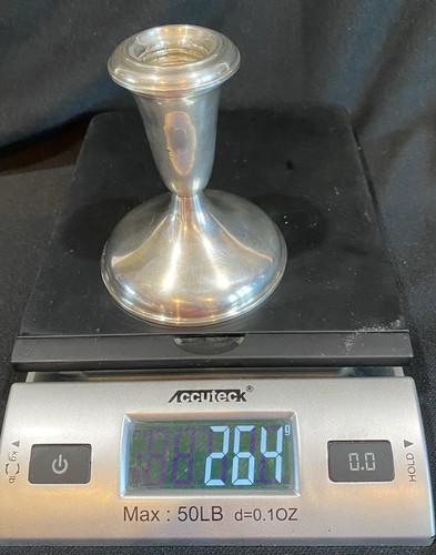 Vintage Empire Sterling Silber Kerzenständer gewichtet 4" Kerzenhalter #375 - Bild 8 von 9