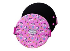 Snow Sled for Kids and Toddlers- Foam Saucer Disc, Ages 6 , Easy Pink Unicorn