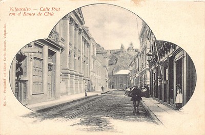 Chile - VALPARAISO - Calle Prat con el Banco de Chile - Ed. Carlos Brandt 91