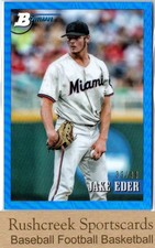 2021 Bowman Heritage #173 Jake Eder /99 Chrome Prospects Blue Refractor