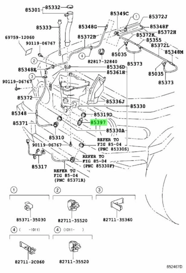 TOYOTA Genuine OEM Windshield Washer Level Sensor For RX330 85397-52100 - Image 4 of 4