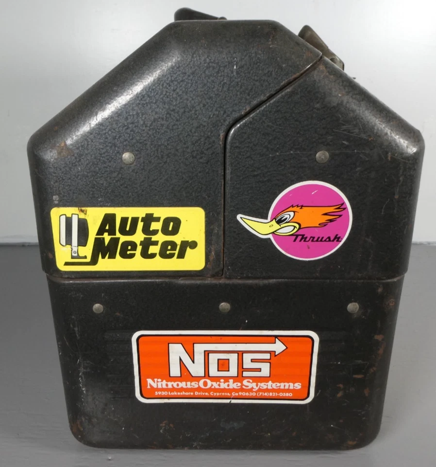 Scarce Vintage Simonsen Metal  Mechanics Hip Roof Cantilever Trays Tool Box - Image 4 of 4