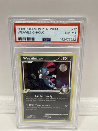 Weavile G 17/127 Platinum Holo PSA 8