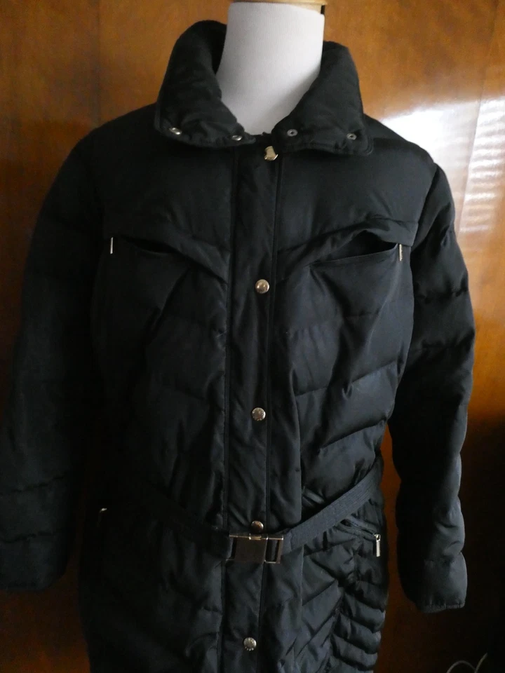 Cinto feminino Michael Kors preto para baixo penas de aves aquáticas acolchoado casaco de inverno 3XL - Imagem 4 de 4