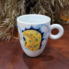 Jeff Koons illy Collection Monkey Fish Mug Cup 1546 Collectors 2004 Hard To Find