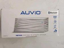AUVIO PBT500 Portable Bluetooth Speaker 2.0 Stereo White Brand New in Box 
