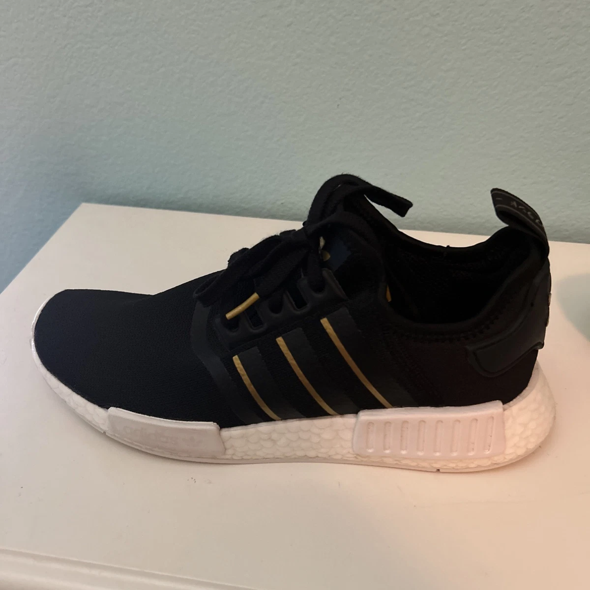 adidas NMD R1 Black Gold Metallic 2020 W for sale | eBay
