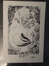 J Scott Campbell SIGNED FTF The Little Mermaid Black & White Edition print 13/50