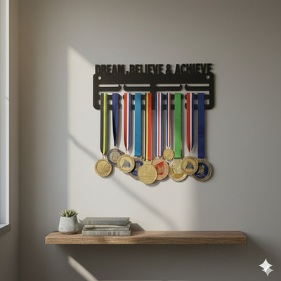 Dream Believe Medaillenaufhänger Sport Leistung Medaillenhalter Geschenk Wandhalterung Schild