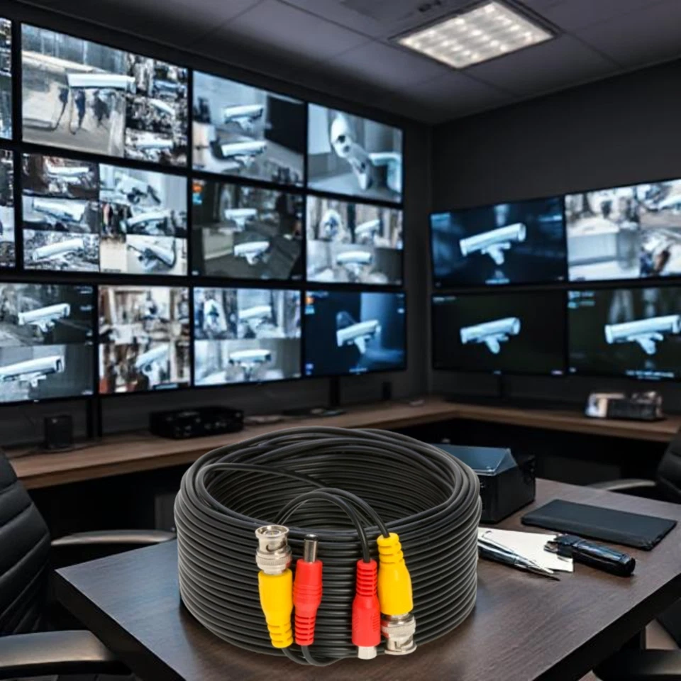 4 x 10FT Video Power Cable BNC DC Security Camera Extension Cord for CCTV - Image 2 of 4