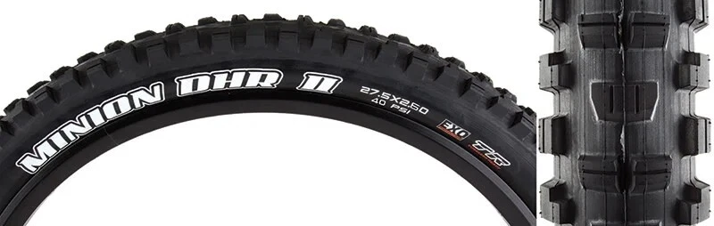 Maxxis Minion DHR II Tubeless Folding Tire EXO TR 27.5 x 2.6" MTB Bike Tire