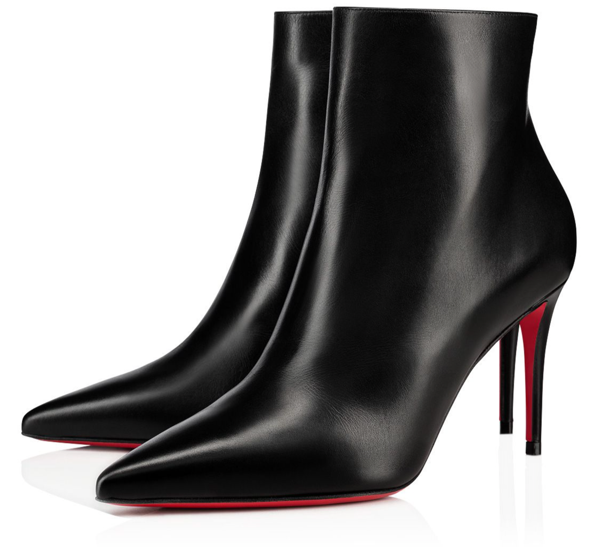Christian Louboutin So Kate Booty 85 Black Calf Leather Ankle Heel