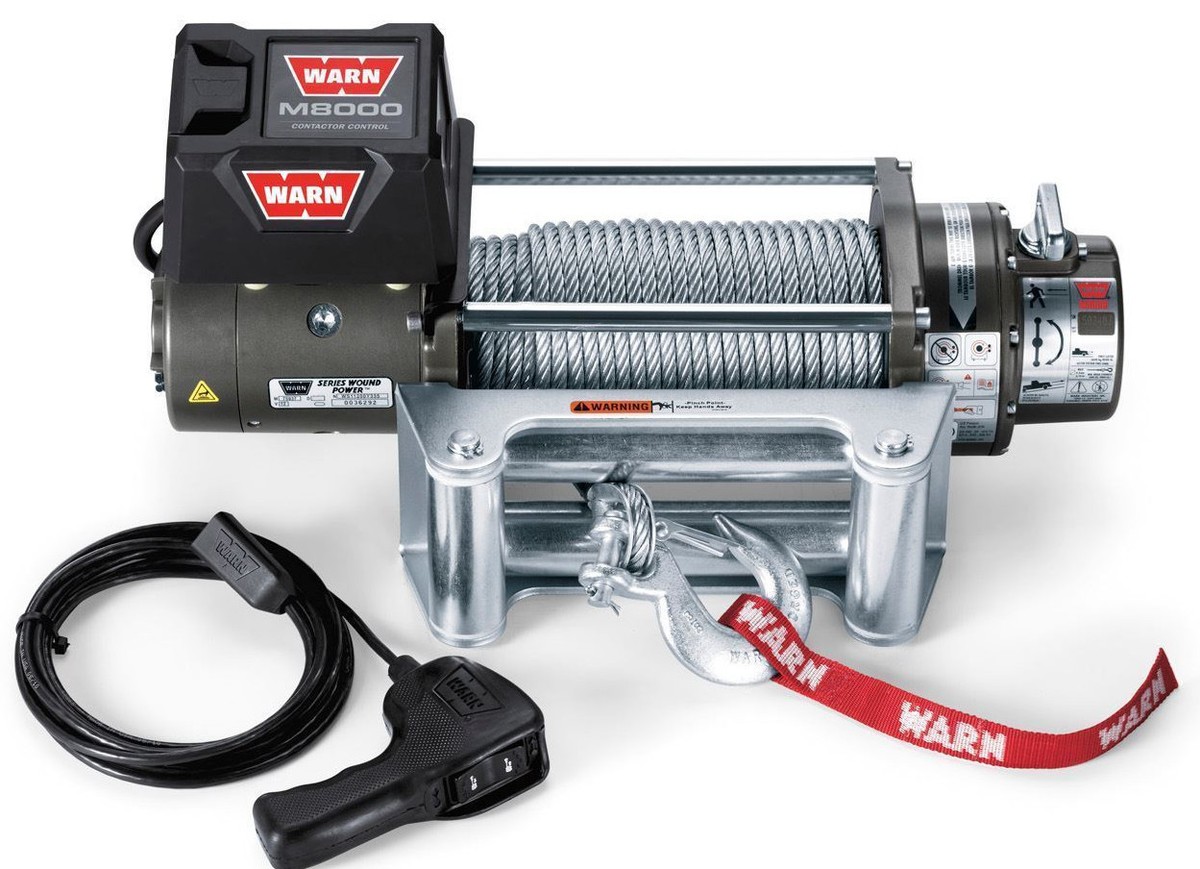 WARN 26502 M8000 8000lb Premium Series Winch 4.8 HP 100' 5/16